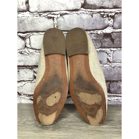 Sam Edelman Lior Beige Leather Horsebit Almond Toe Slip On Flats Women Sz 7M US - Picture 7 of 16